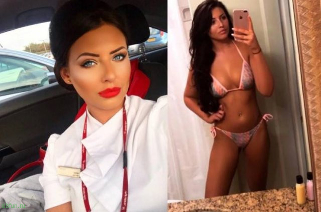 Стюардессы в униформе и без неё Стюардессы в униформе и без неё