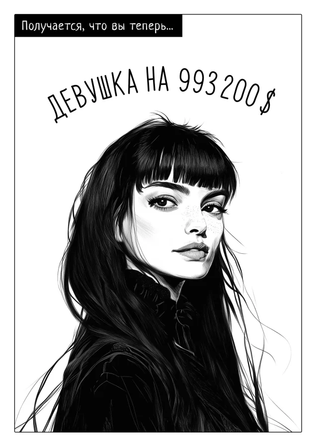 Комикс: Шесть шагов к тому, чтобы стать девушкой на миллион