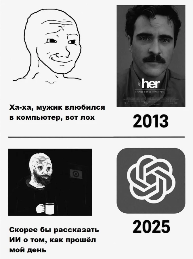 Добро пожаловать в нейрослопию: лучшие мемы про искусственный интеллект