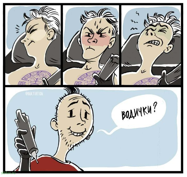 Забавный комикс про рабочие будни тату-мастера Коляна # 18.11.2022